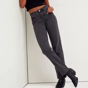 ROLLA’S Women’s High Rise Classic Straight Button Fly Jeans Size 29 Vintage Gray